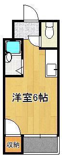 スカイハイツ(ワンルーム/1階)の間取り写真