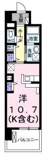 ケイマイティ(ワンルーム/2階)の間取り写真
