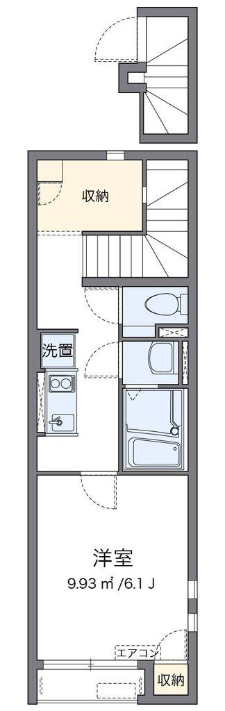 クレイノベル(1K/2階)の間取り写真