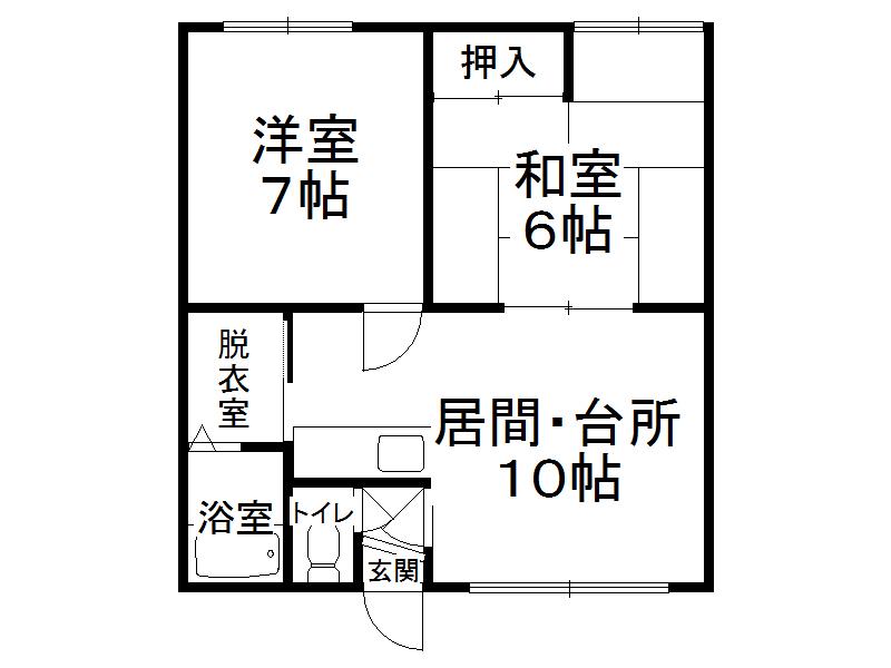 コーポ171(2LDK/1階)の間取り写真