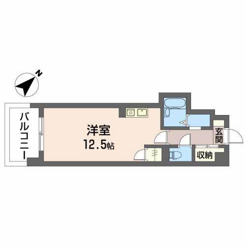 シティヴィラ中浜田(ワンルーム/3階)の間取り写真