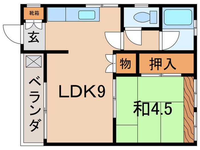 HIRO MALINA(1LDK/2階)の間取り写真