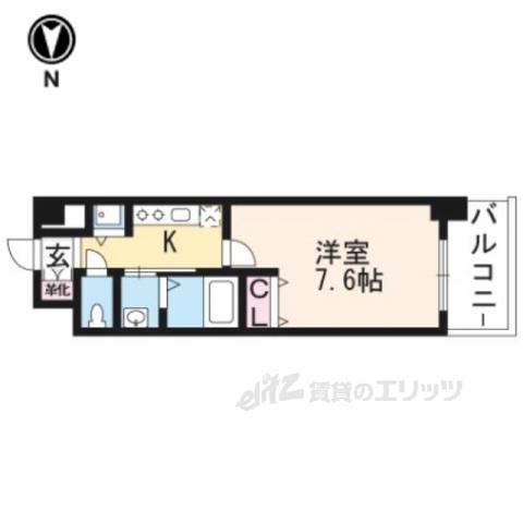 PIERIS GARDEN(1K/1階)の間取り写真