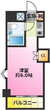 元住吉センチュリー21(ワンルーム/8階)の間取り写真