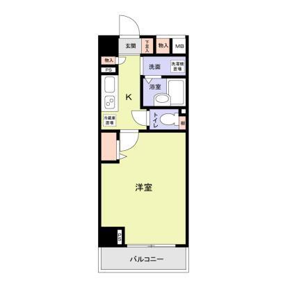 プレステージ桜坂(1K/2階)の間取り写真