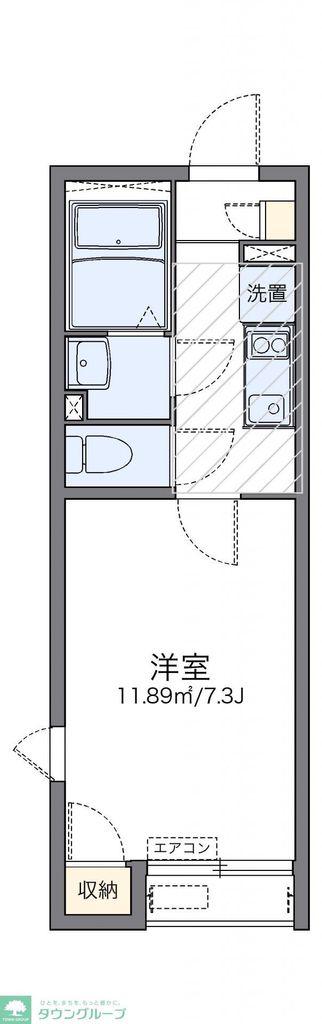 レオネクスト中海岸(1K/2階)の間取り写真