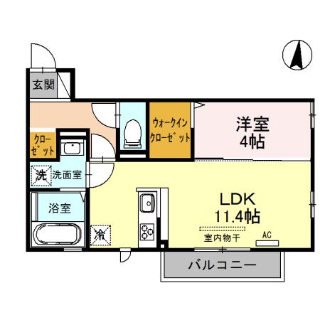 ブリリアントコート・マーベラスコート マ(1LDK/3階)の間取り写真