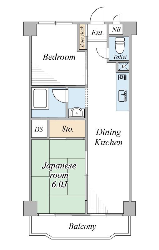 近代常盤ハイツ(2LDK/3階)の間取り写真