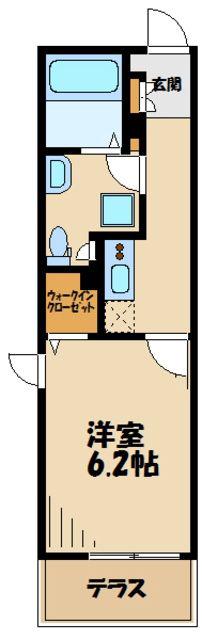 ミルクリークベルジュ(1K/1階)の間取り写真