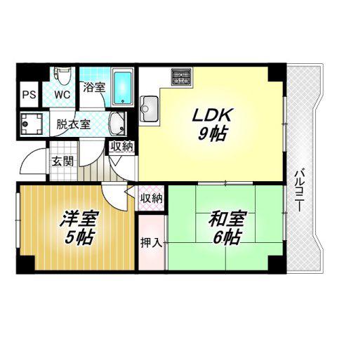 TI45(2LDK/4階)の間取り写真