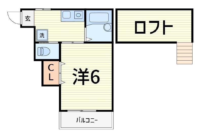 LUNARIA IV(1K/2階)の間取り写真