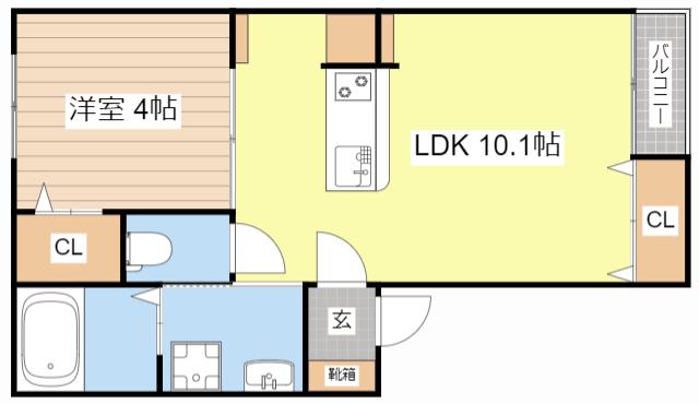 メゾン・ド・メグ大森(1LDK/1階)の間取り写真