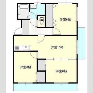 水原マンション(3LDK/2階)の間取り写真