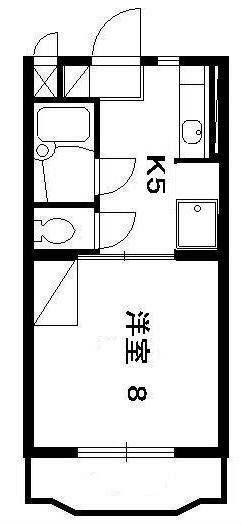 エスペランサ(1DK/2階)の間取り写真