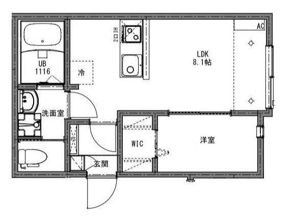 WISE TERRACE 西大宮(1LDK/2階)の間取り写真