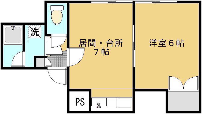 シティハイツ48(1DK/2階)の間取り写真