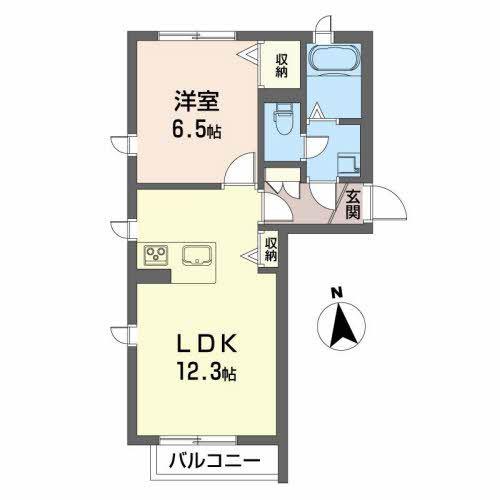 セレッソB(1LDK/1階)の間取り写真