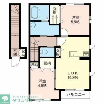 リラフォート(2LDK/2階)の間取り写真