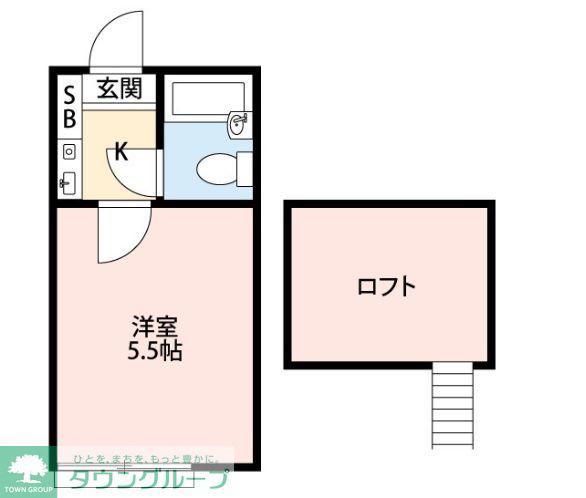 プラザ ドゥ ぺートンA(1K/2階)の間取り写真