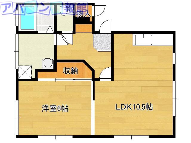 ロイヤルウィンズI棟(1LDK/1階)の間取り写真