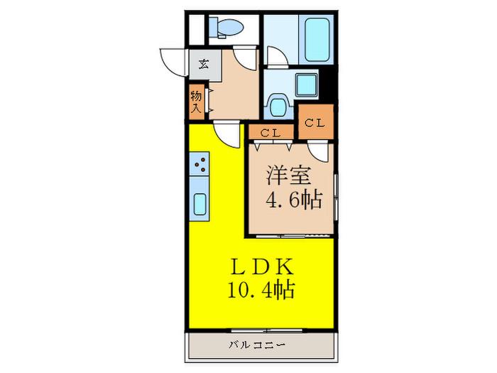 シャーメゾン WELINA(1LDK/2階)の間取り写真