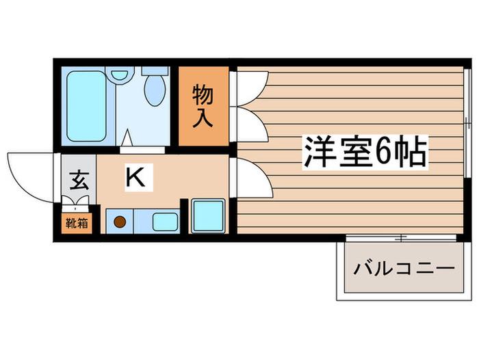 DEMEURE BLANCHE(1K/2階)の間取り写真