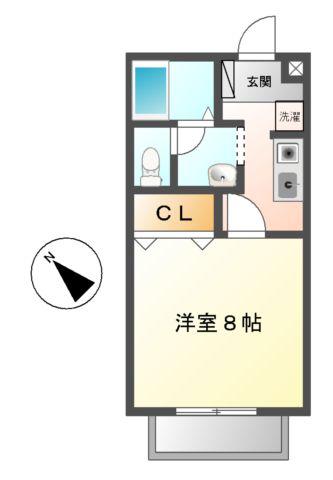 みいと寮(1K/2階)の間取り写真