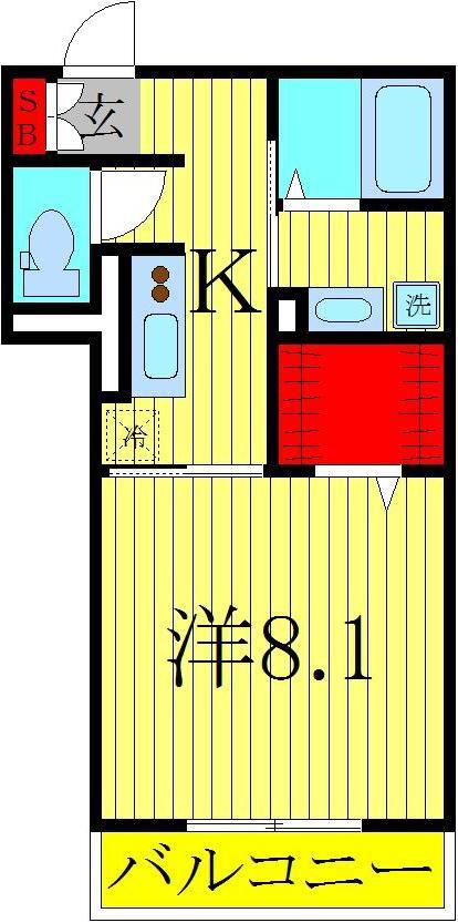 DEAREST(1K/2階)の間取り写真