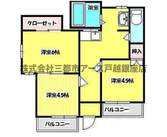 ストークヤマザキ(3K/1階)の間取り写真