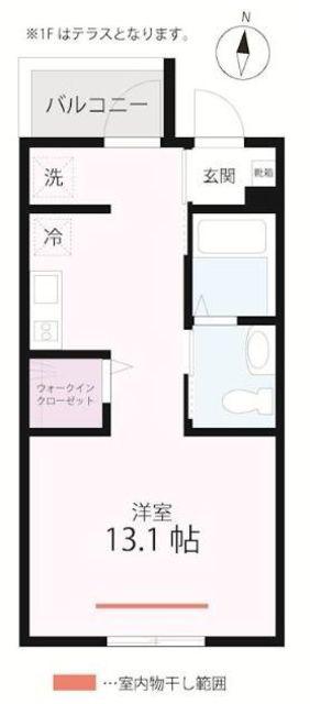 QUIET CRAB HOUSE 小島新田(ワンルーム/1階)の間取り写真