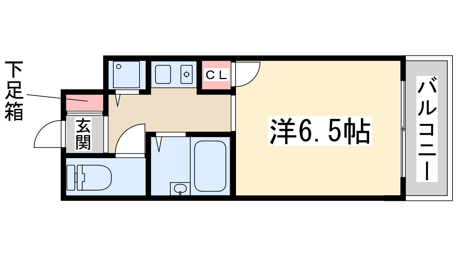 シティライフプレサンス新大阪(1K/3階)の間取り写真