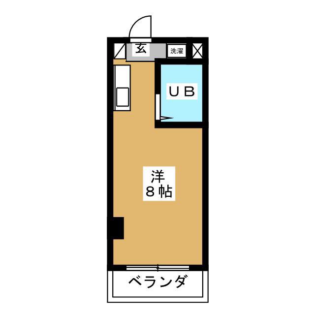 浦島ハイツ(ワンルーム/2階)の間取り写真