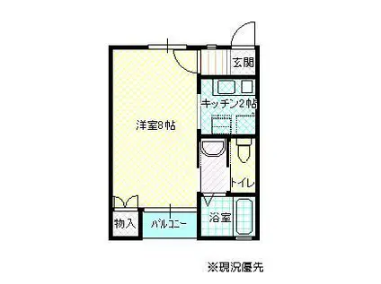 ハイムアンゲルウスII(1K/2階)の間取り写真