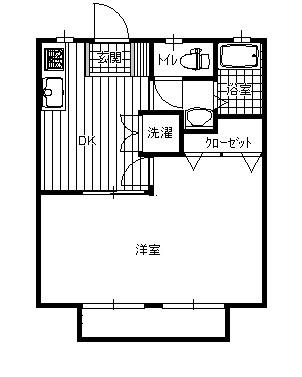 真鍋アーバンハイツ(2DK/2階)の間取り写真