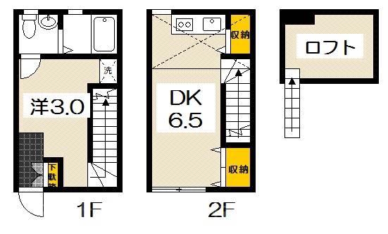 CASA COZYコイン通(1DK/1階)の間取り写真