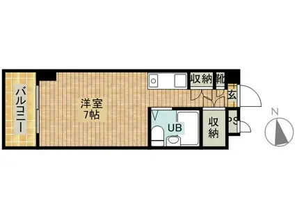 ムサシ新城ビル(ワンルーム/6階)の間取り写真