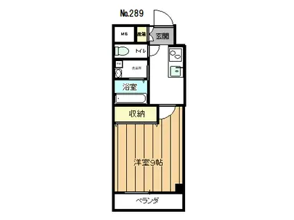 ブロッサムガーデン利平治(1K/1階)の間取り写真