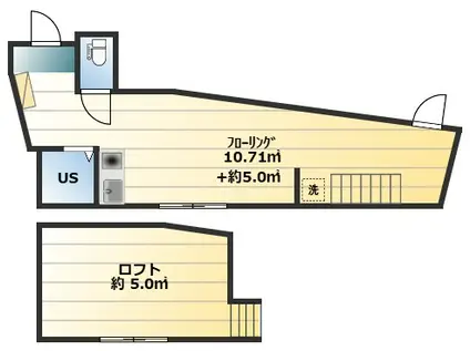 アーバンプレイス大岡山II(ワンルーム/2階)の間取り写真