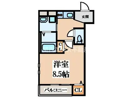 フジパレス八戸ノ里II番館(1K/1階)の間取り写真