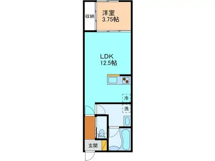 ＩＲいしかわ鉄道 東金沢駅 徒歩21分 2階建 築7年(1LDK/2階)の間取り写真