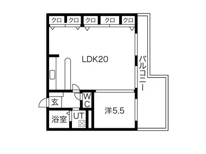 イトーピア久屋マンションホワイトメイツ(1LDK/5階)の間取り写真