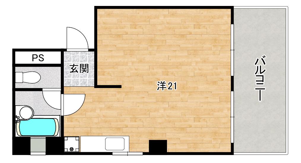 チサンマンション第3新大阪(ワンルーム/10階)の間取り写真
