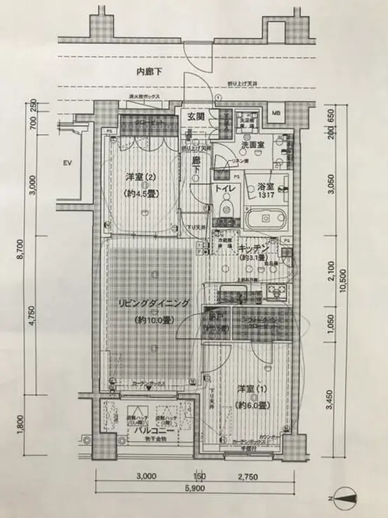 クレアホームズ新宿百人町 4階階 間取り