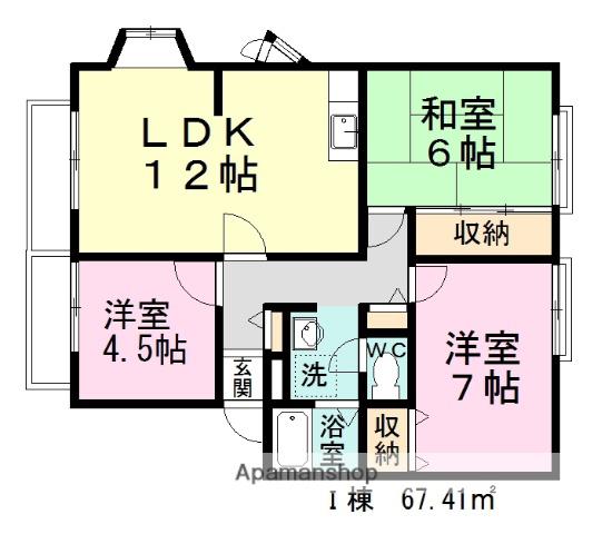 サンビレッジ船橋(3LDK/2階)の間取り写真