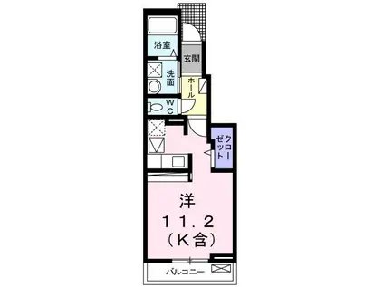 デスパシオS(ワンルーム/1階)の間取り写真