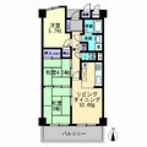 サーパス後楽園(3LDK/4階)の間取り写真