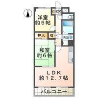 コスモハイツ(2LDK/4階)の間取り写真