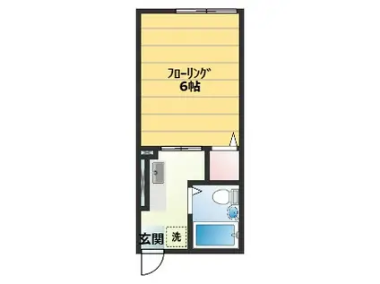 シティハイム シーサイドハイム(1K/1階)の間取り写真