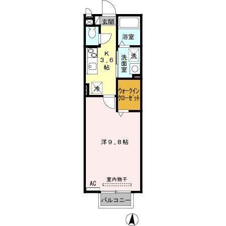 DMAISON南塚(1K/2階)の間取り写真