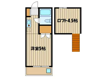ハイツ夏栄(ワンルーム/1階)の間取り写真